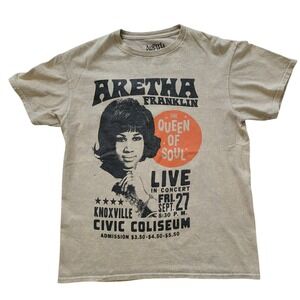 Aretha Franklin Queen of Soul Live Knoxville Civic Coliseum Graphic Tee Size S